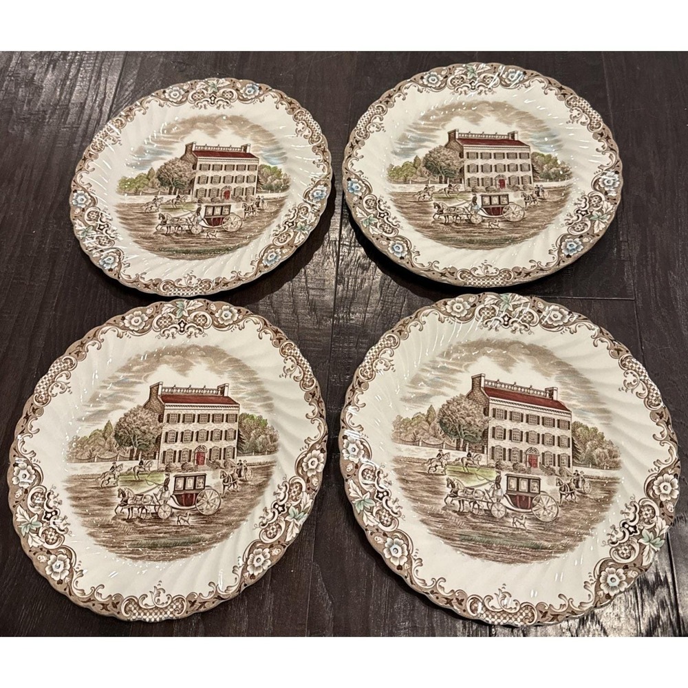Johnson Brothers Heritage Hall Georgian Town House Dinner Plates Set Of 4 VTG #2